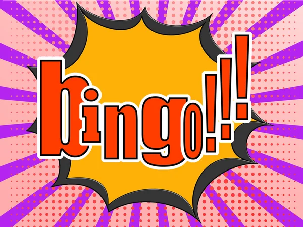 Bingo komiks dymek — Zdjęcie stockowe