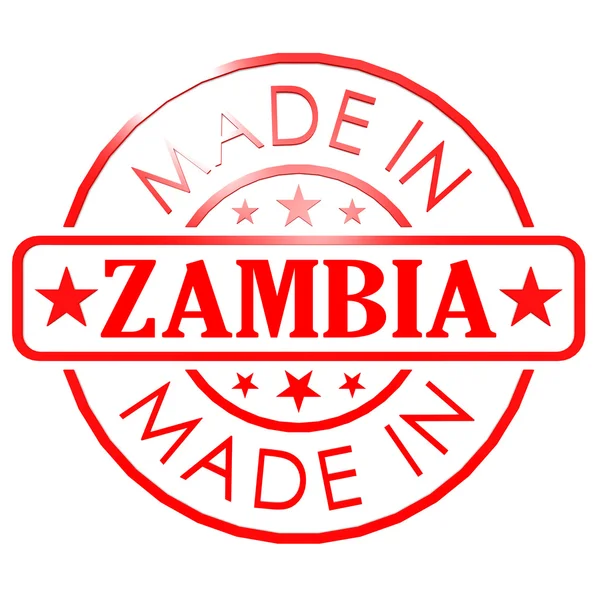 Made in Zambia red seal — Stock Photo, Image