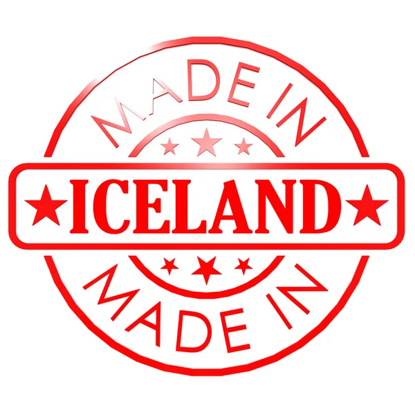 Made in Iceland red seal — Stock Photo, Image