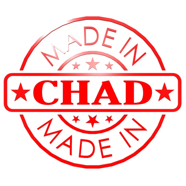 Made in Chad red seal — Stock Photo, Image