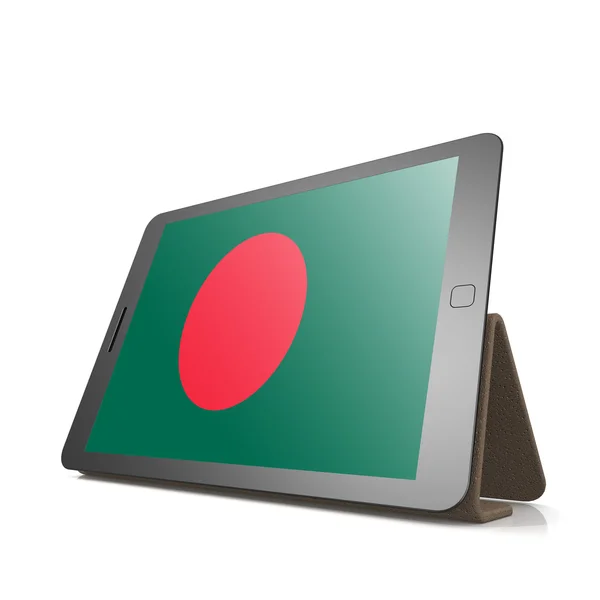 Tablet with Bangladesh flag — Stock Photo, Image