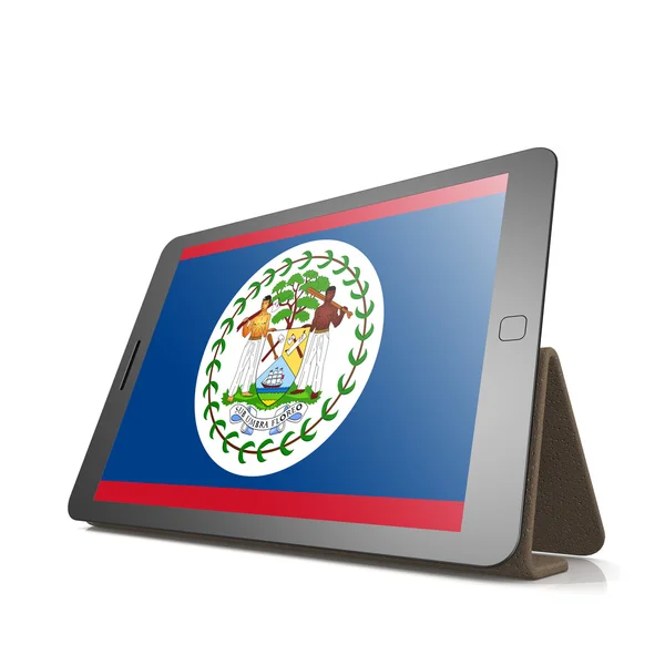 Tablet z Flaga Belize — Zdjęcie stockowe