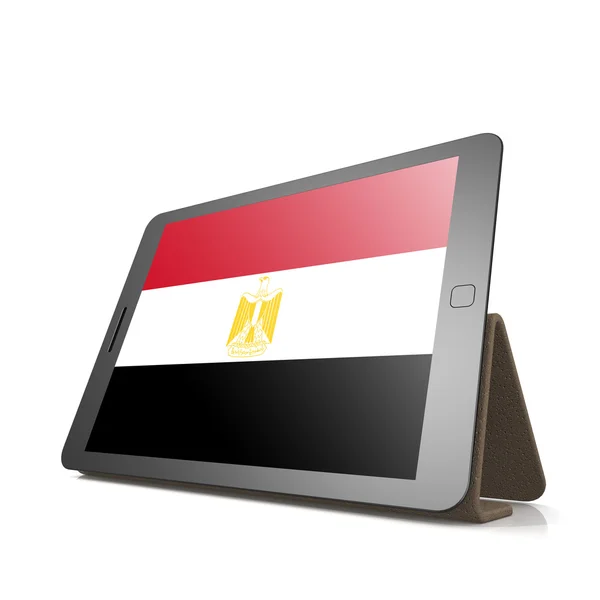 Tablette mit ägyptischer Flagge — Stockfoto