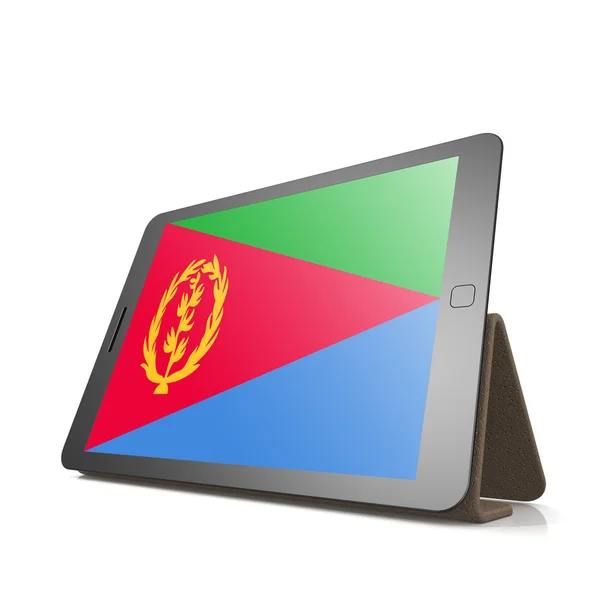 Tablet with Eritrea flag — Stock Photo, Image