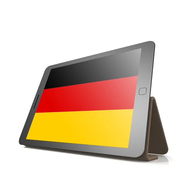 Tablet met Duitsland vlag — Stockfoto