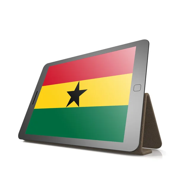 Tablet with Ghana flag — Stock Photo, Image