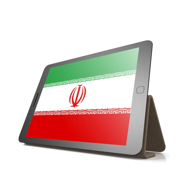 Tablet mit iranischer Flagge — Stockfoto
