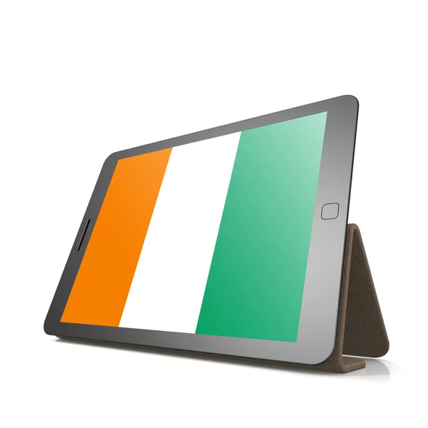 Tablet met Ivoorkust vlag — Stockfoto