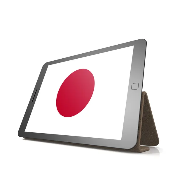 Tableta con bandera de Japón — Foto de Stock