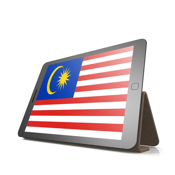 マレーシアの国旗を搭載したタブレットします。 — ストック写真