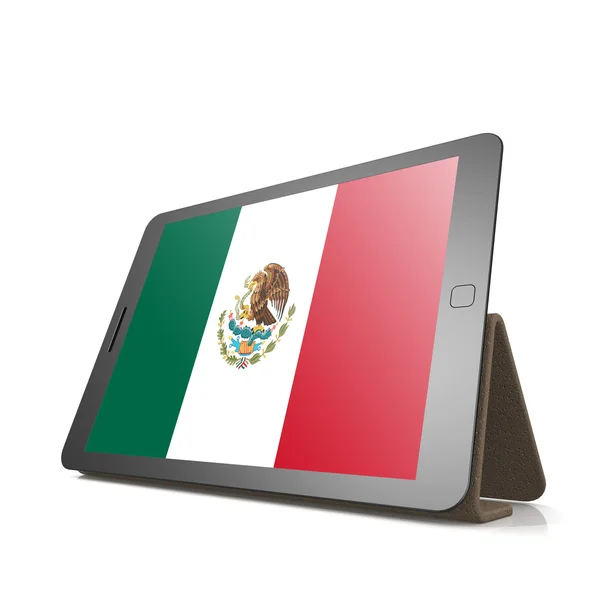 Планшет з прапор Мексики — стокове фото