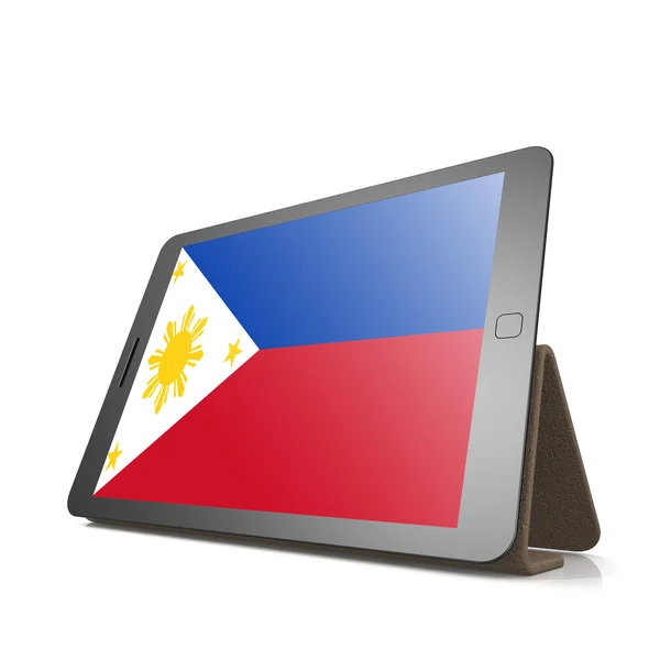 Tablet with Philippines flag — Stock Photo, Image