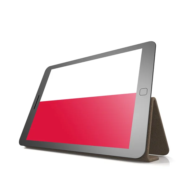 Tablet with Poland flag — Stock Photo, Image