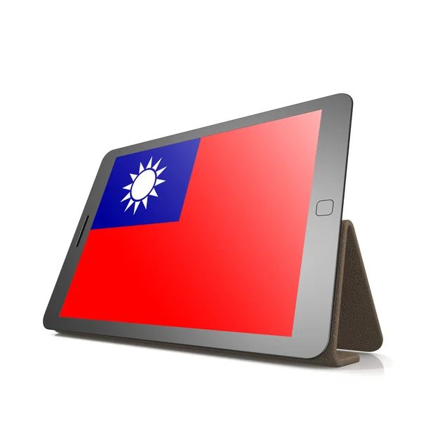 平板电脑与中华民国国旗 — 图库照片