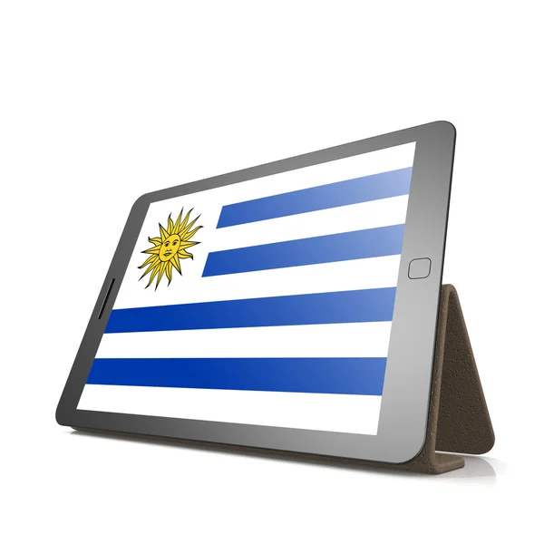 Tablett med Uruguay flagga — Stockfoto