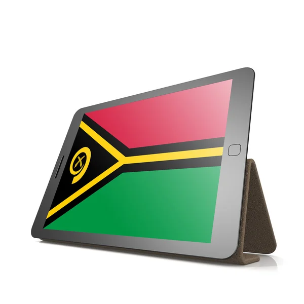 Tablet s vlajka Vanuatu — Stock fotografie