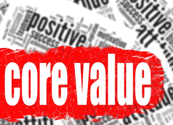 Word cloud core value — Stock fotografie