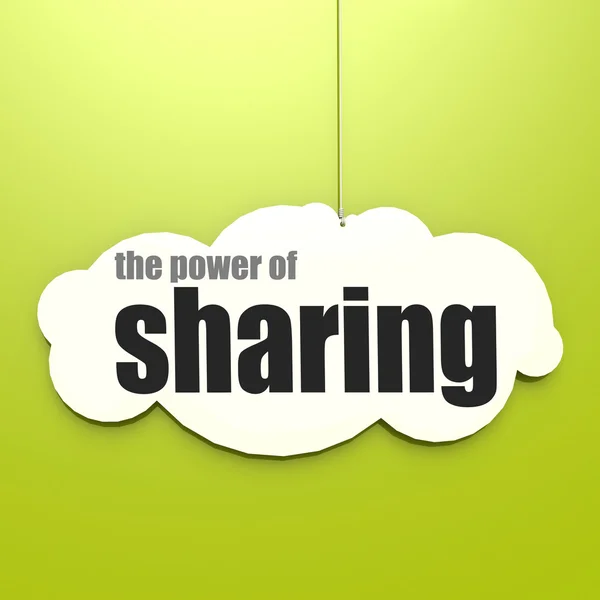White cloud with the power of sharing — Stock Photo, Image