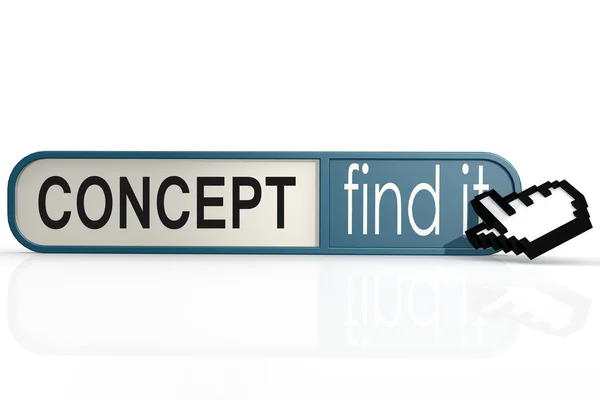 Concept word on the blue find it banner — Stock Photo, Image