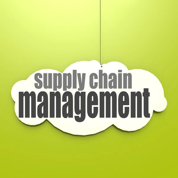 White cloud with supply chain management — Stock Photo, Image