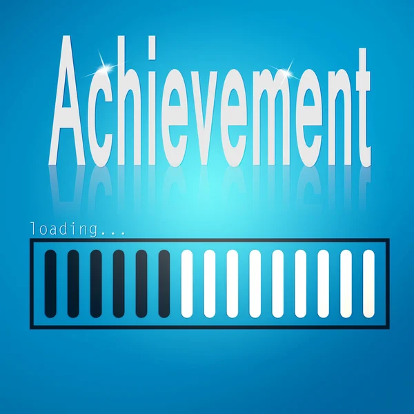Achievement blue loading bar — Stok fotoğraf