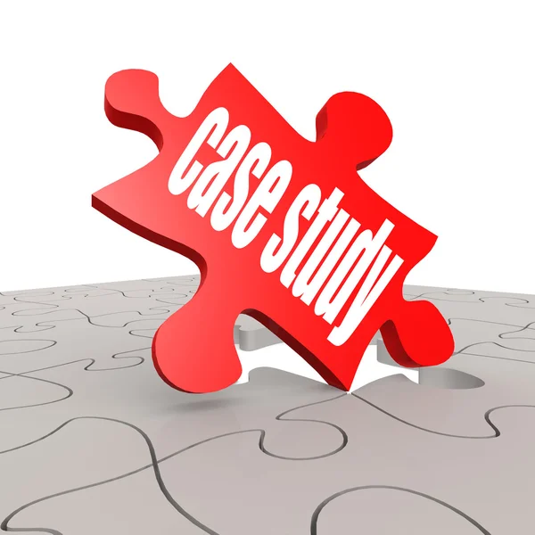 Case Study on puzzle background — Stock Photo, Image