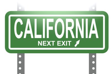 California green sign board isolated