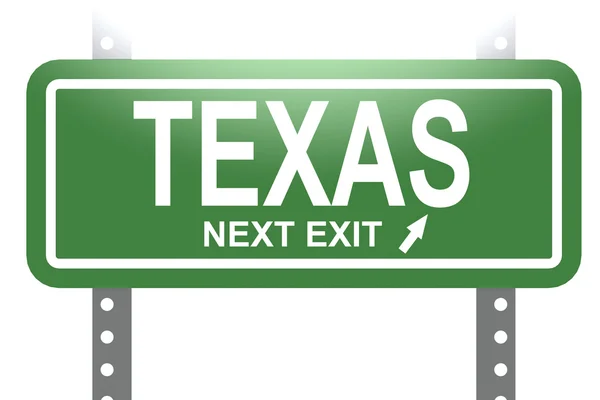Texas green sign board isolated — Stok fotoğraf