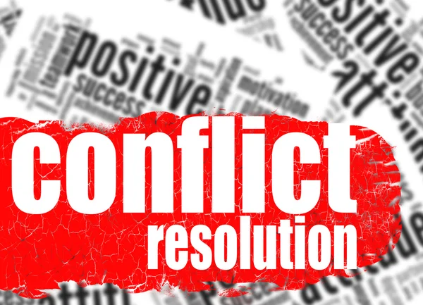 Word cloud conflict resolution — Stock Photo, Image