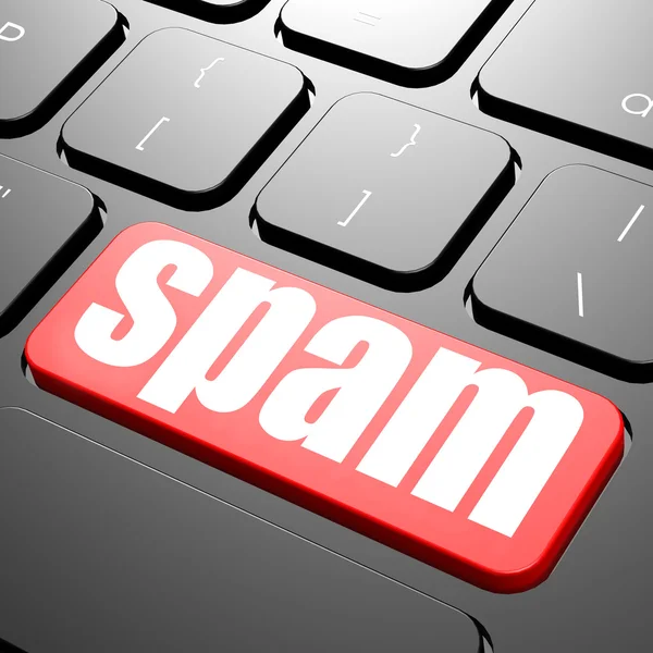 Πληκτρολόγιο με κείμενο spam — Φωτογραφία Αρχείου
