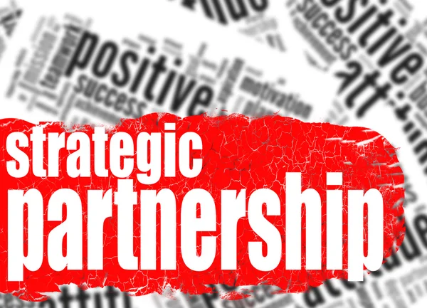 Word cloud strategic partnership — 图库照片