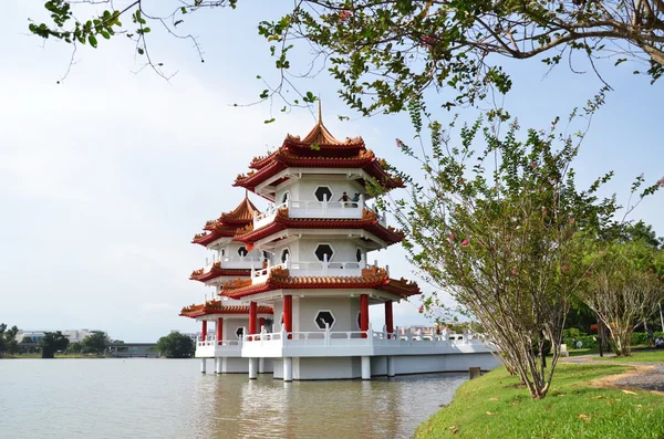 The Twin Pagoda at the Chinese Garden of Singapore — Φωτογραφία Αρχείου