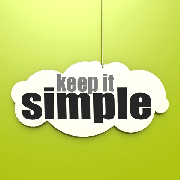 White cloud with keep it simple — Φωτογραφία Αρχείου