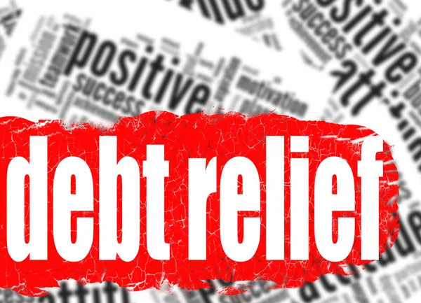 Word cloud debt relief — Stock Photo, Image