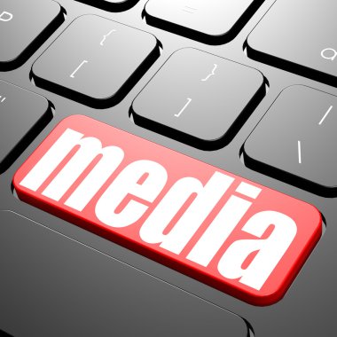 Keyboard with media text