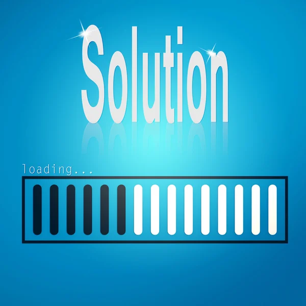 Solution blue loading bar — ストック写真