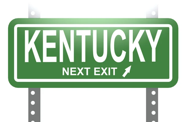 Kentucky green sign board isolated — Stok fotoğraf