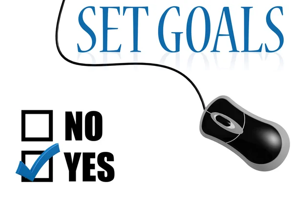 Set goals check mark — Φωτογραφία Αρχείου