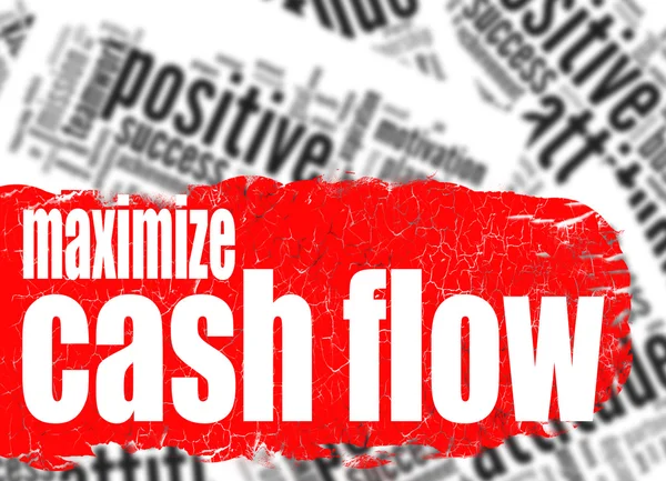 Word cloud maximize cash flow — Zdjęcie stockowe