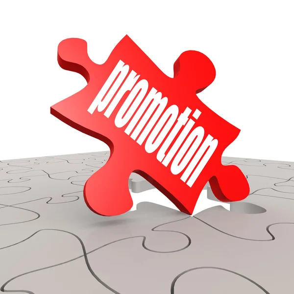 Promotion word with puzzle background — Stock Photo, Image