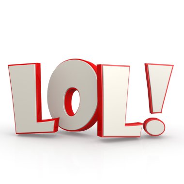 LOL word with white background