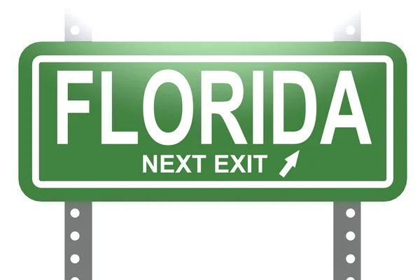 Florida green sign board isolated — Zdjęcie stockowe