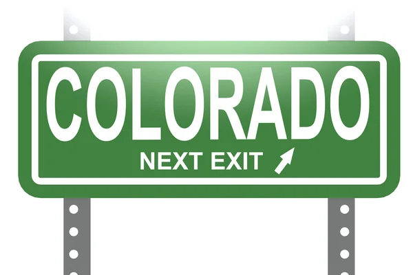 Colorado green sign board isolated — Stok fotoğraf