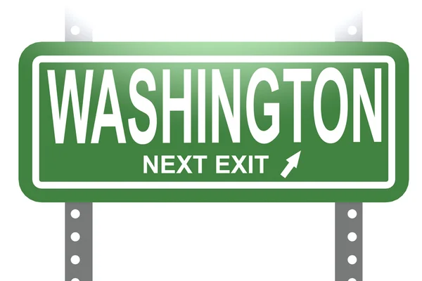 Washington yeşil tabela izole — Stok fotoğraf