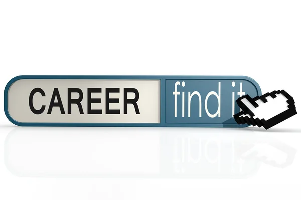 Career word on the blue find it banner — Stock Photo, Image