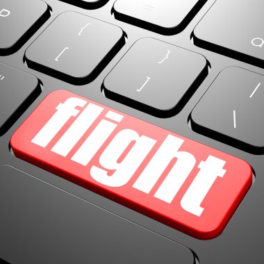 Keyboard with flight text