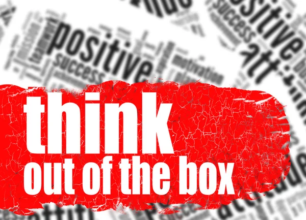 Word cloud think out of the box — Stock Photo, Image