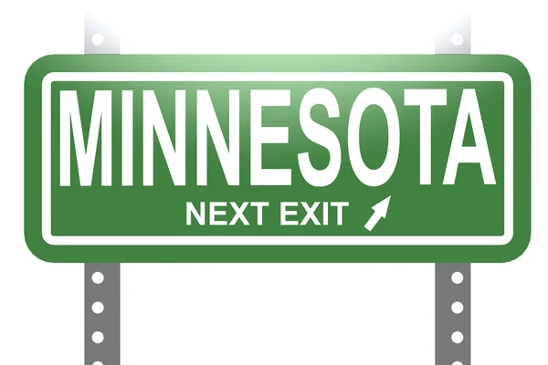 Minnesota grön skylt styrelsen isolerade — Stockfoto