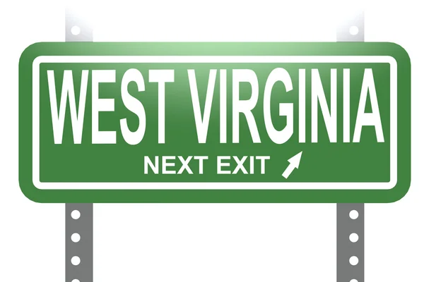 West Virginia placa sinal verde isolado — Fotografia de Stock
