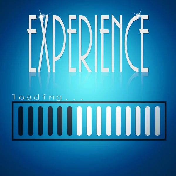 Blue loading bar with experience word — Stock Photo, Image
